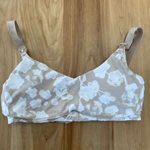 Ollie Gray The Anywhere Bra Nursing And Breast Pump Size Large Nude Floral